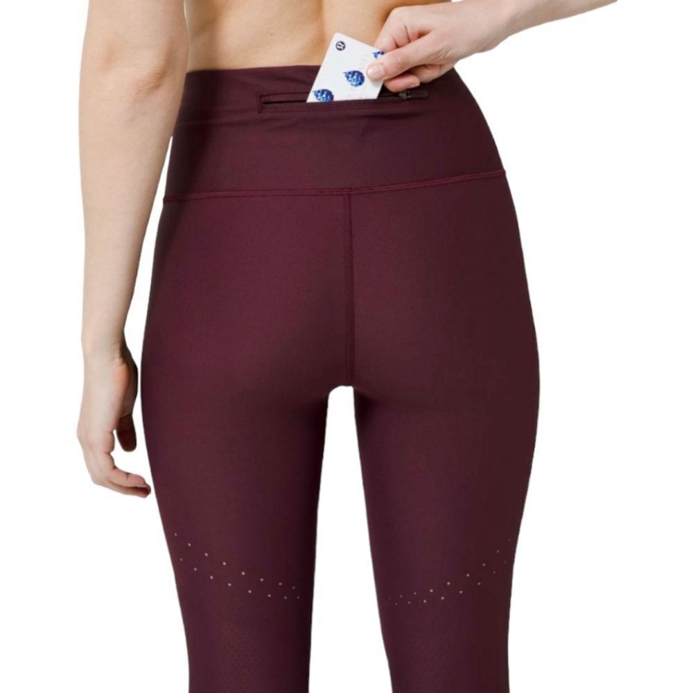 Lululemon High Waist Zoned In Tight sz 4 in Cassis W5BBNS Running - Picture 4 of 13